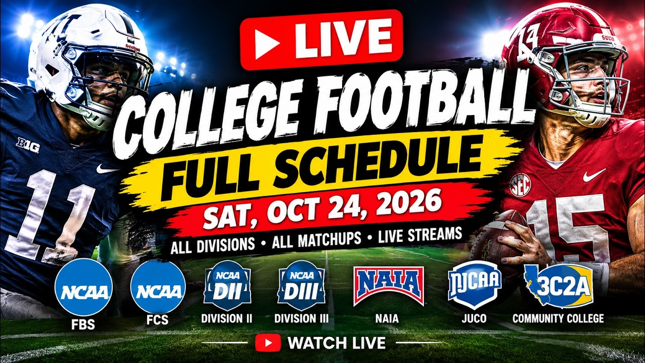 Louisiana vs Southern Miss LIVE | Sun Belt Football | October 24, 2026 ...