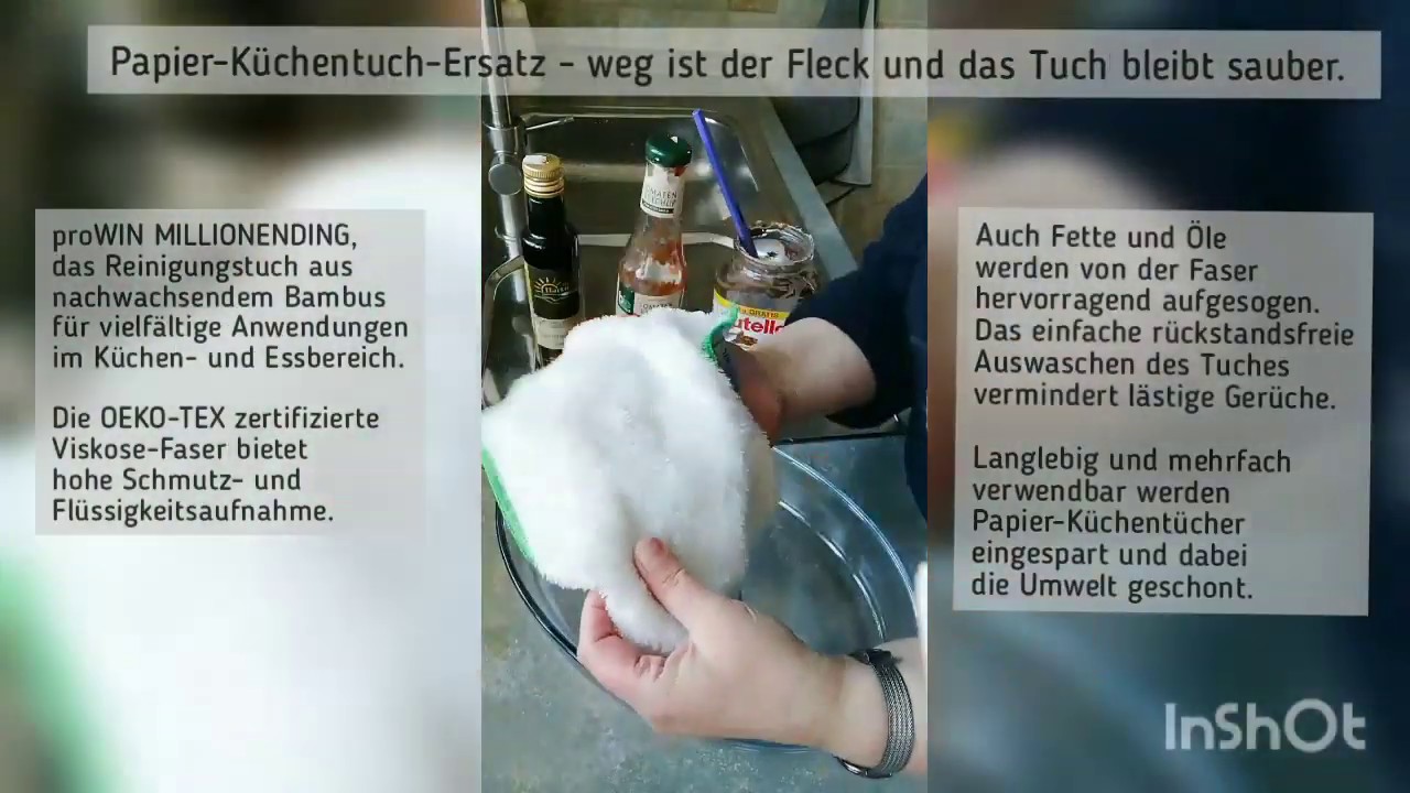 Papier-Kchentuchersatz von proWIN - eine Investition fr die Umwelt