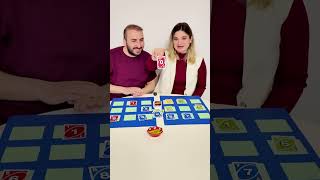 Tatlı Rekabet: UNO Kartlarını Kim Daha Hızlı Dizecek 🔥#boardgames #challenge #funny