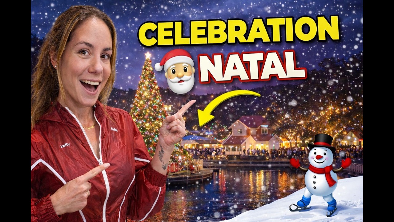 Você NÃO vai acreditar nisso na Flórida! 😱 Neva TODA NOITE em Celebration! Loja de Natal dos Sonhos