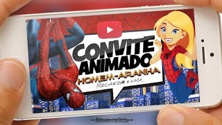 Convite digital homem aranha para editar Edite Online