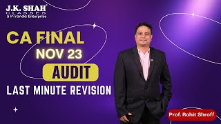 CA Final | Last Minute Revision Nov 23 | Audit