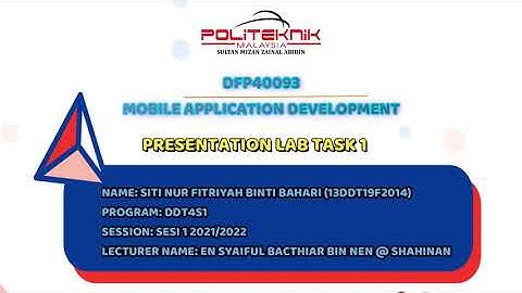 PRESENTATION LAB TASK 1 DFP40093