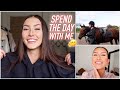 SPEND THE DAY WITH ME! *horse riding, home workouts & a night out WOO* | Hannah Renée