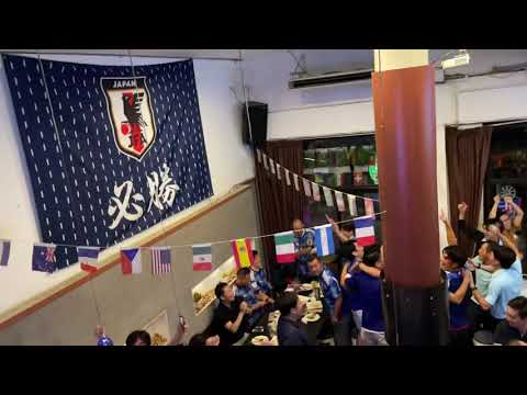 【W杯】in バンコク  日本が歴史的勝利をした瞬間🏆　日本🇯🇵対ドイツ🇩🇪