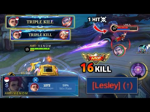 LESLEY BUFF FINALLY HERE🔥THANK YOU MOONTON FOR THIS ONE SHOT CRAZY DAMAGE🥵 | LESLEY BEST BUILD 2023