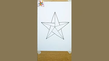 How to Draw a 3D Five-Pointed Star | Easy Optical Illusion Art #3DStarDrawing#OpticalIllusionArt