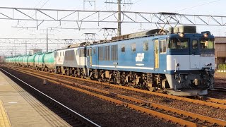 臨時石油専用列車 8885レ EF64 1046(愛)広島風大宮更新色+EF64 1018(愛)大宮更新色+タキ18両 清洲駅 通過 2021年3月19日(金)撮影