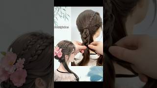Quick and Easy Hairstyle for short hair ||Easiest Half bun hairstyle tutorial #virel #hairstyle #yt