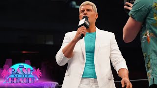 CODY HAS SOME HARSH WORDS FOR MJF |  AEW DYNAMITE: BASH AT THE BEACH