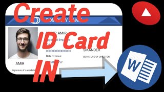 how to create id card design in ms word PART 3...