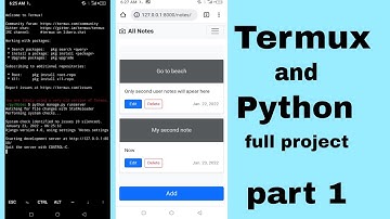 Termux advanced Tips - building a full web application. part 1