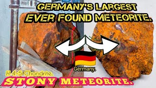 Germany's largest ever stony meteorite found in Blaubeuren. #meteor #meteorite