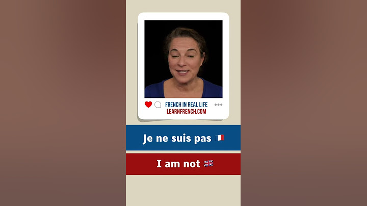 French in Real Life: Je ne suis pas. #Shorts