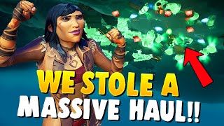 WE STOLE a MASSIVE HAUL FROM A BRIG!!(Sea of Thieves)