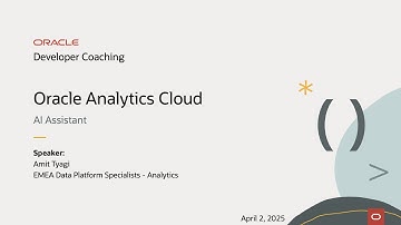 Developer Coaching - Oracle Analytics Cloud - AI Assistant