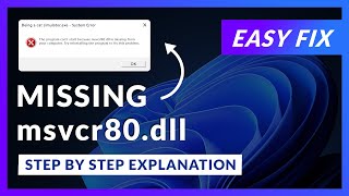 msvcr80.dll Error Windows 11 | 2x FIX | 2023