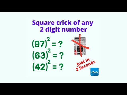 Square of any two digit number in just 2 seconds - video from M4Maths