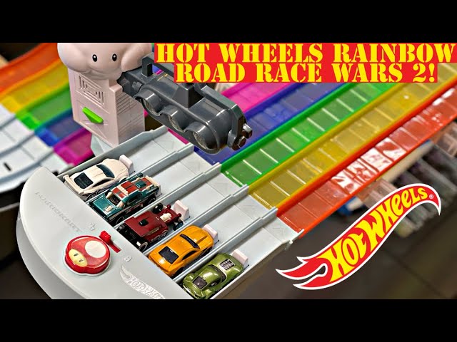 RAINBOW ROAD RACE WARS 2! 🌈 DIECAST HOT WHEELS RACING ON MARIO