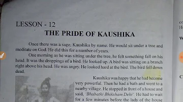 Sankardev Shisu Niketan Class 6 English lesson 12| The Pride Of Kaushika.