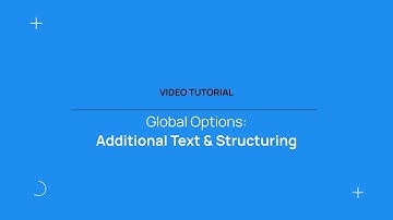 Additional Text and Structuring Global Options in Avallain Author: Learn the basics