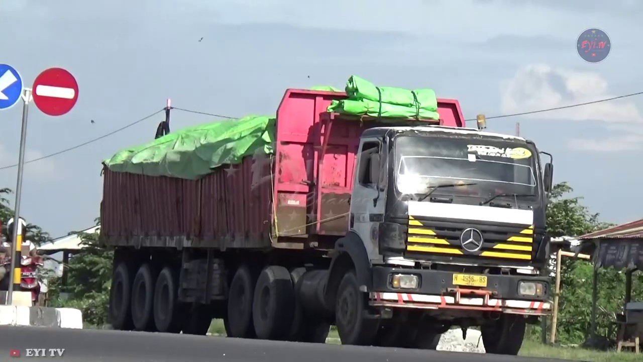 f499 truk  jadul  pantura mercedes benz bagong tepak trailer 