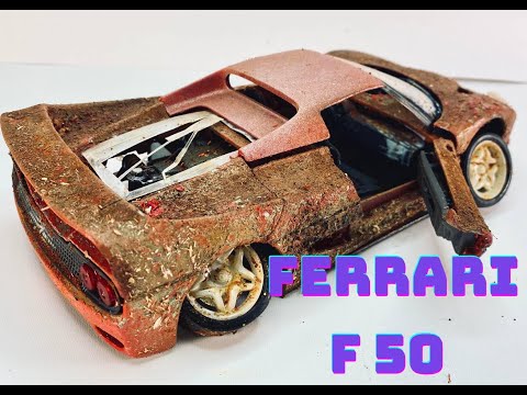Restoration Abandoned Ferrari F 50 Model Car Diecast Restoration