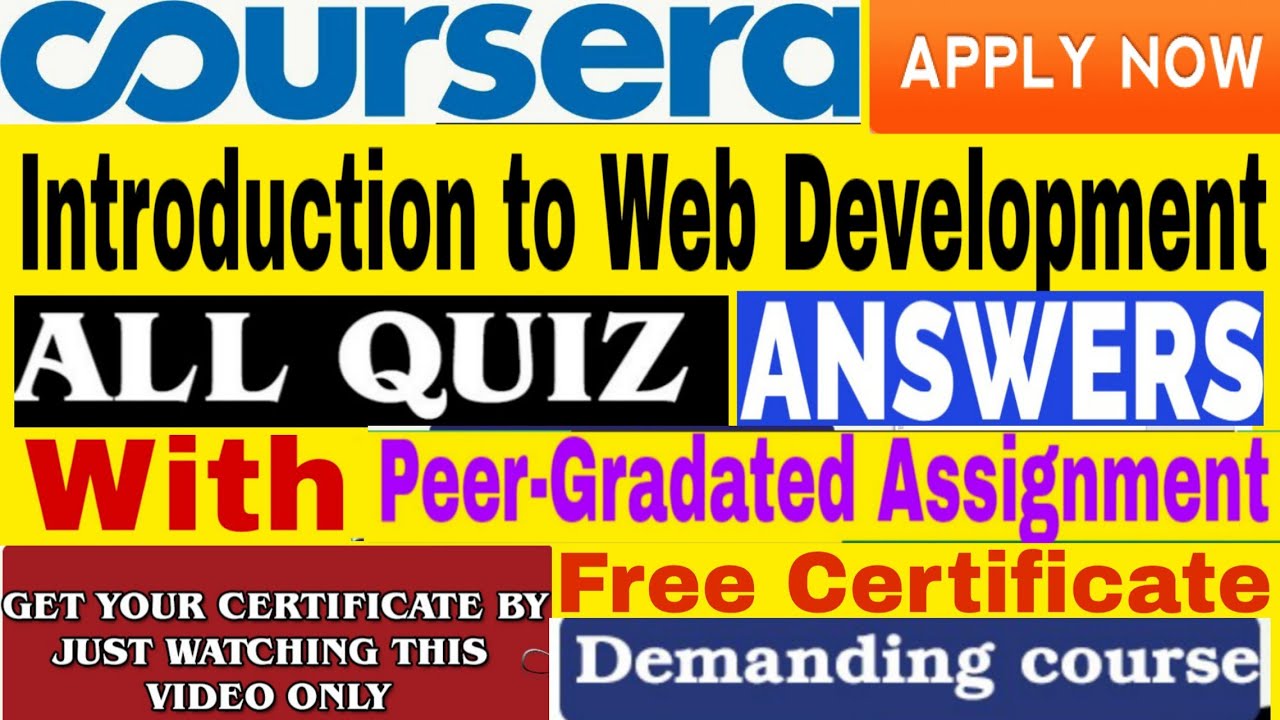 coursera web development assignment answers