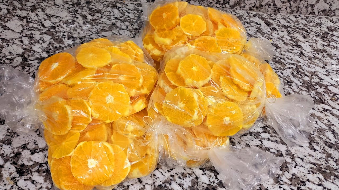 #تحضيرات_رمضان_طريقة الاحتفاض بالليمون(البرتقال)لمدة طويلة في المجمد