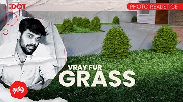 Create Grass using Vray FUR 3ds Max Tutorial in Tamil #dotmattech