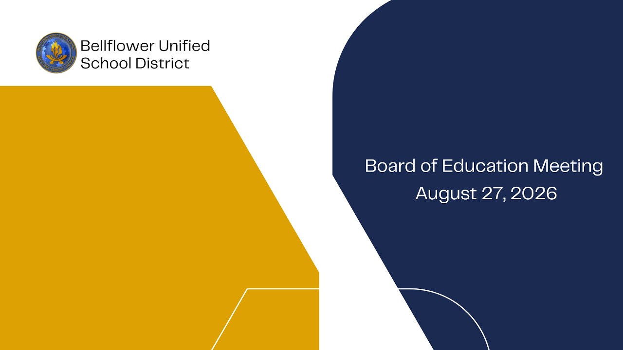 Board of Education Meeting - August 27, 2026