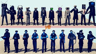 CAMERAMAN TEAM vs POLICE TEAM - Totally Accurate Battle Simulator TABS