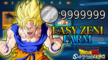 FASTEST METHOD To Get 1 Million Zeni In Dragon Ball Sparking Zero!