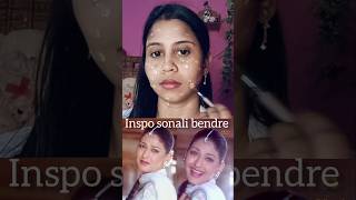 Recreating sonali bendre inspired makeup look 🔥 #trending #makeup #explore #shorts #youtubeshorts
