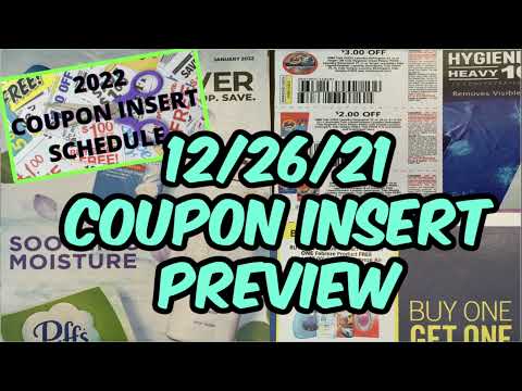 12/26/21 COUPON INSERT PREVIEW | PRINTABLE 2022 COUPON INSERT SCHEDULE!