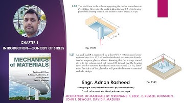 1.20/1.21 Determine the smallest allowable length L of the bearing plate | Mech of materials Beer