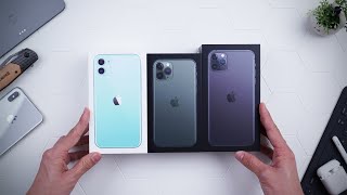 Unboxing semua jenis iPhone 11.