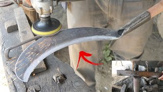 Knife Making Process / How To Forge a Strong PARROT BEAK KNFE From Thick Leaf Spring