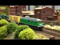 N Scale Model Train Layout - Modular Model Railroad from Germany with Diesel Locomotives