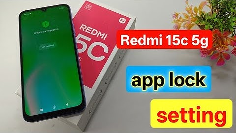 Redmi 15c app lock setting | redmi 15c me app lock fingerprint kaise lagaye