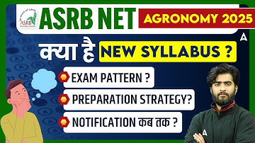 ASRB NET Agronomy 2025 | New Syllabus, Exam Pattern & Strategy | By Krashna Sir