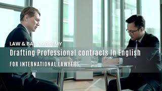 How to Draft Professional Commercial Contracts | Masterclass for International Lawyers