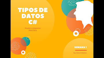VIDEO # 2 - Tipos de datos en C# - Práctica