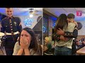 Marine Surprises Mom At Restaurant After Nine Months Away