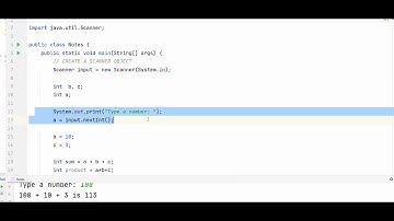 User input 1 - Using the Scanner Object