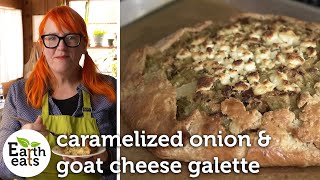 Caramelized Onion, Celery & Goat Cheese Galette (Re-Upload) | Earth Eats