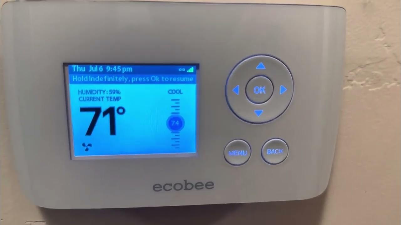 Ecobee Thermostat Operating Instructions YouTube