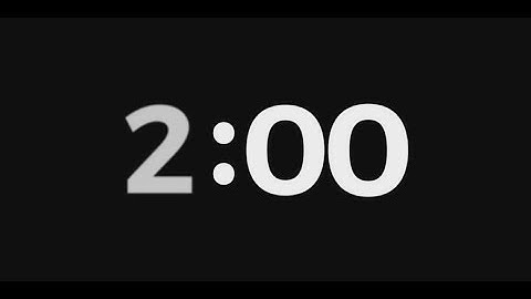 Classic countdown timer  - 2 Minutes  - Silent