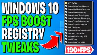 Registry Tweaks To Optimize Windows 10 for Gaming (BOOST FPS & FIX FPS DROPS)