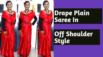 How to drape saree in off shoulder style/ Shilpa Shetty inspires saree look
